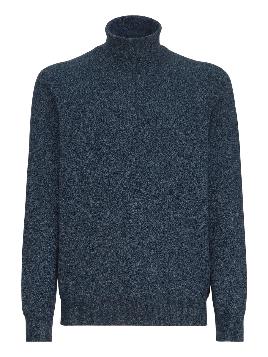 Men's Mouliné Cashmere Turtleneck Sweater