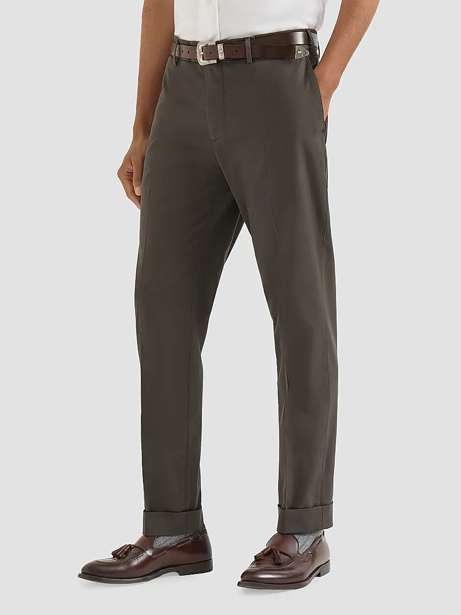 Brunello Cucinelli Men's Garment Dyed Italian Fit Trousers | Thumbnail 3 Brunello Cucinelli Men's Garment Dyed Italian Fit Trousers | Thumbnail 3