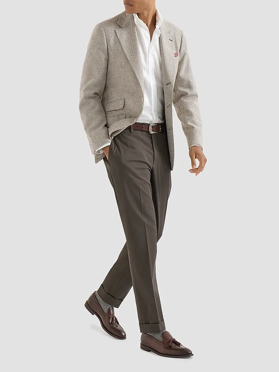 Brunello Cucinelli Men's Garment Dyed Italian Fit Trousers | Thumbnail 6 Brunello Cucinelli Men's Garment Dyed Italian Fit Trousers | Thumbnail 6