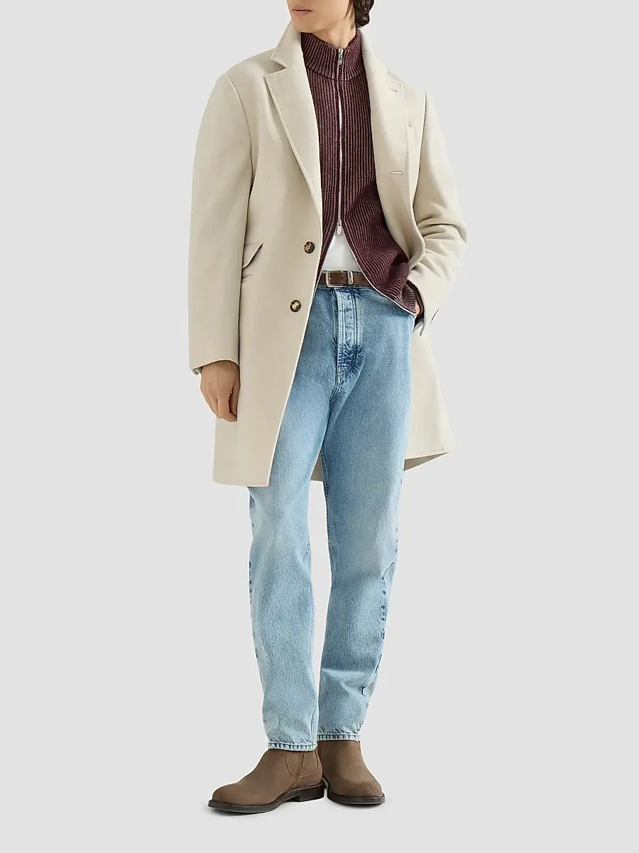 Brunello Cucinelli Men's Cashmere Vanisé English Rib High-Neck Cardigan with Zipper - Burgundy | Thumbnail 6 Brunello Cucinelli Men's Cashmere Vanisé English Rib High-Neck Cardigan with Zipper - Burgundy | Thumbnail 6