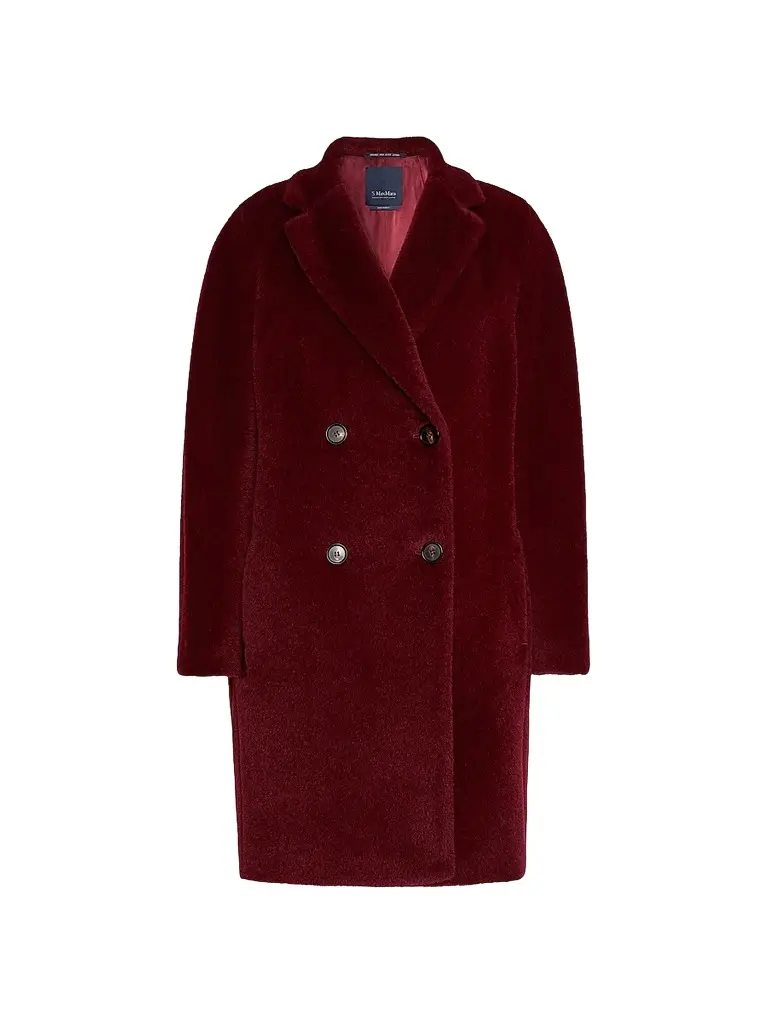 Max Mara Women's Alpaca and Wool Midi Coat - Bordeaux - Size 16 | Image 1 Max Mara Women's Alpaca and Wool Midi Coat - Bordeaux - Size 16 | Image 1