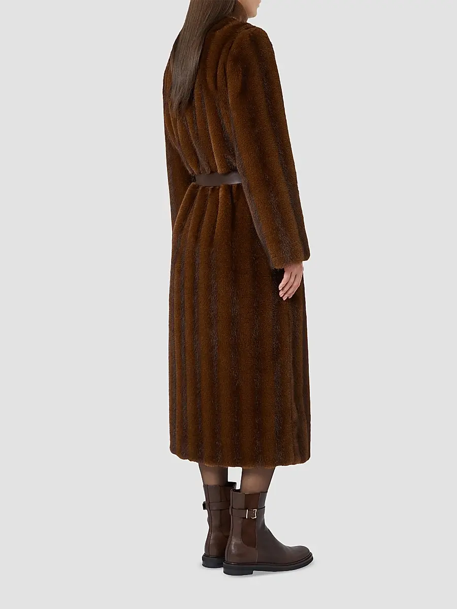 Max Mara Women's Fluffy Textured Long Coat | Thumbnail 4 Max Mara Women's Fluffy Textured Long Coat | Thumbnail 4