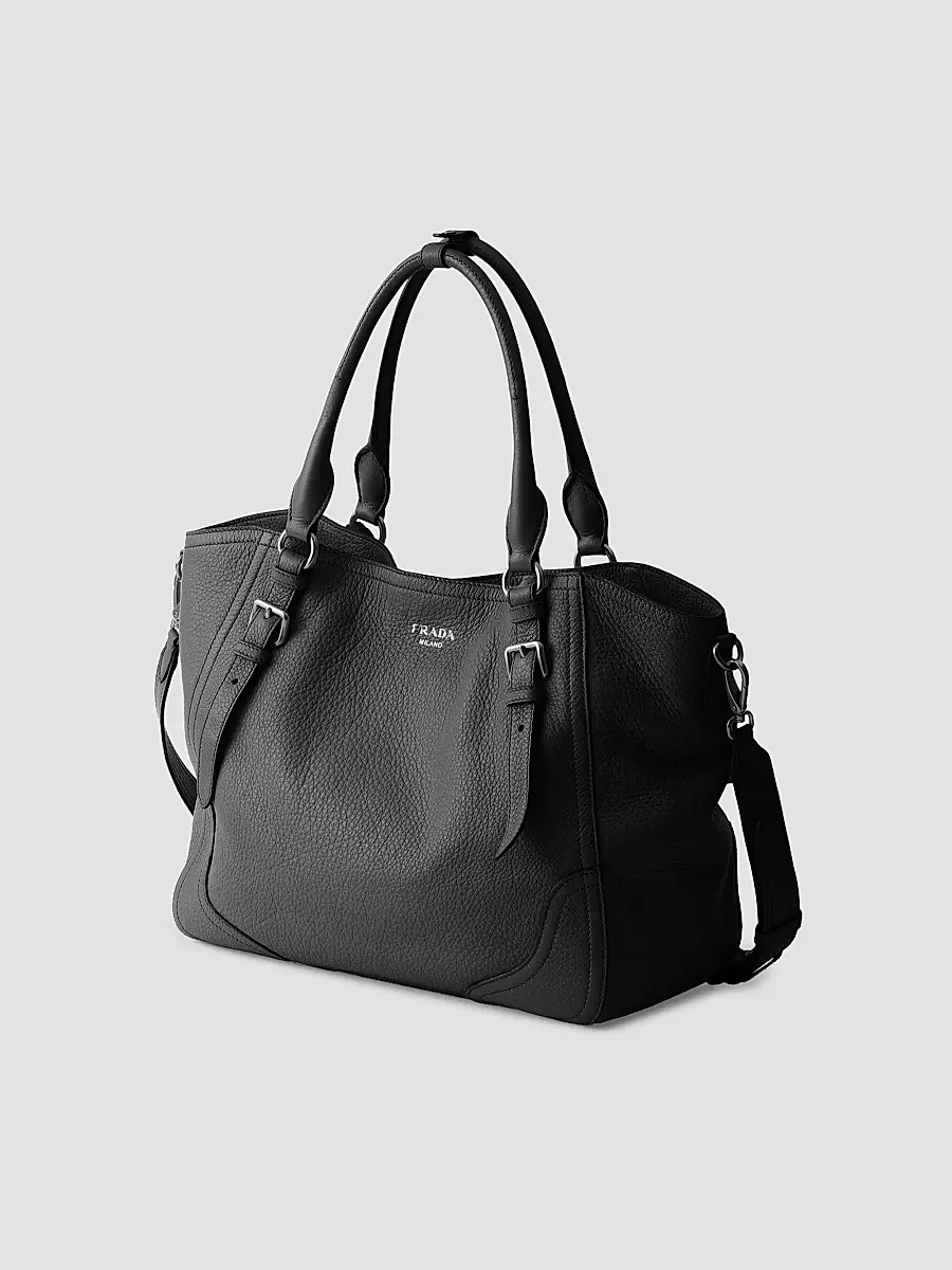 Prada Women's Large Leather Tote Bag | Thumbnail 2 Prada Women's Large Leather Tote Bag | Thumbnail 2