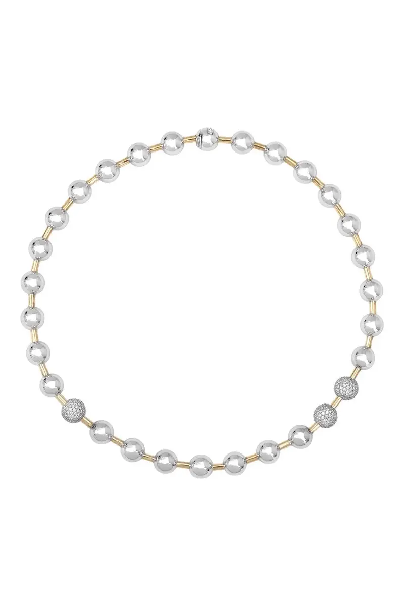 Rainbow K Diamond Ball Necklace | Thumbnail 4