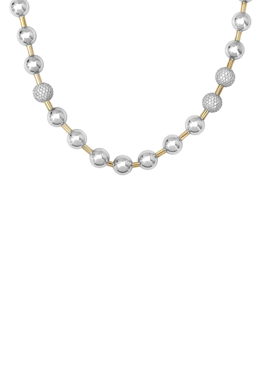 Rainbow K Diamond Ball Necklace
