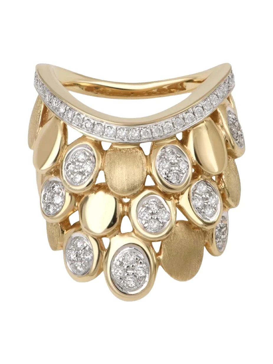 Rainbow K Diamond Blossom Ring