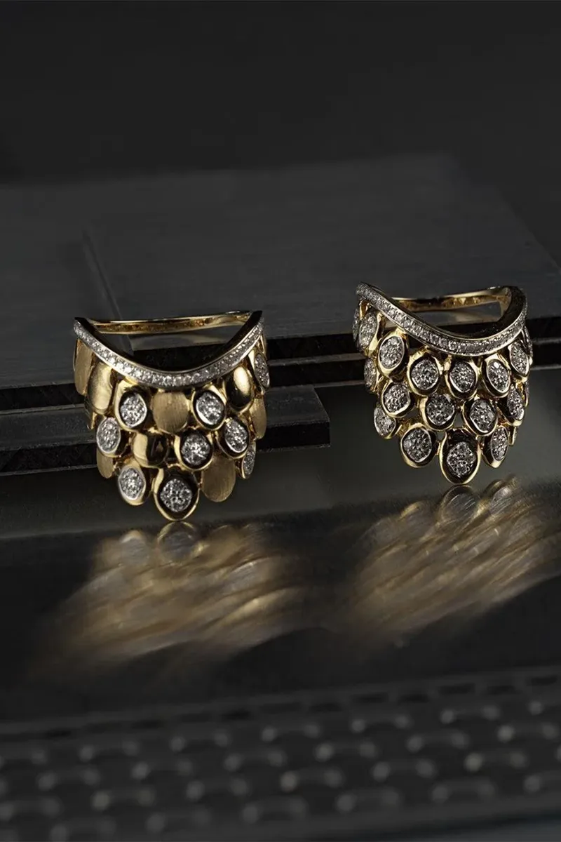 Rainbow K Diamond Full Pave Blossom Ring | Thumbnail 4