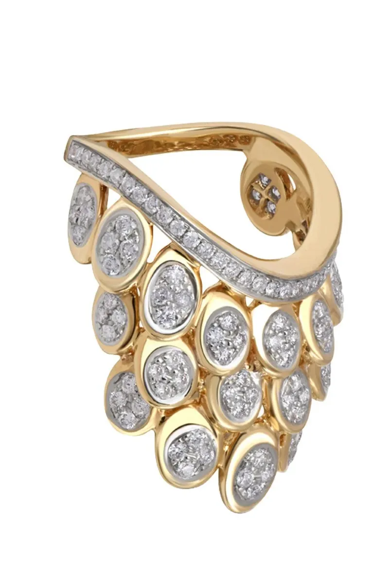 Rainbow K Diamond Full Pave Blossom Ring | Thumbnail 5