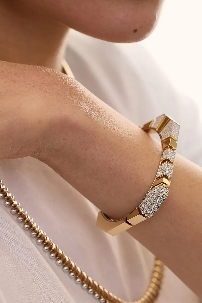 Rainbow K Diamond Full Pave Bold Bracelet | Thumbnail 2 Rainbow K Diamond Full Pave Bold Bracelet | Thumbnail 2
