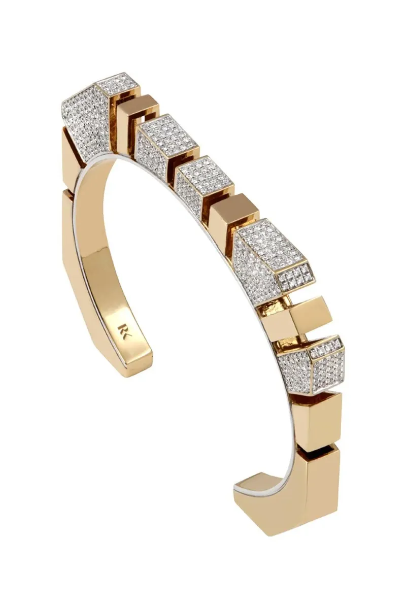 Rainbow K Diamond Full Pave Bold Bracelet | Thumbnail 4 Rainbow K Diamond Full Pave Bold Bracelet | Thumbnail 4