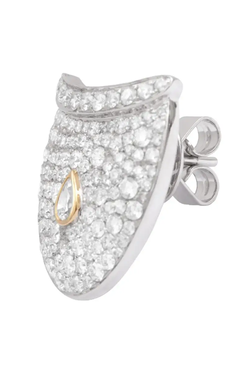 Rainbow K Diamond Full Pave Dune Earrings | Thumbnail 2 Rainbow K Diamond Full Pave Dune Earrings | Thumbnail 2