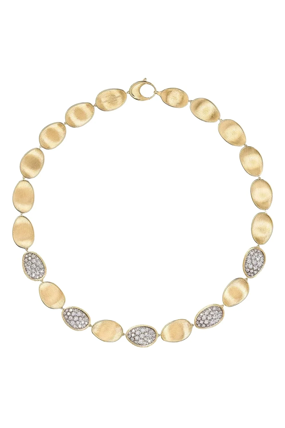Diamond Lunaria Alternating Petal Necklace Diamond Lunaria Alternating Petal Necklace