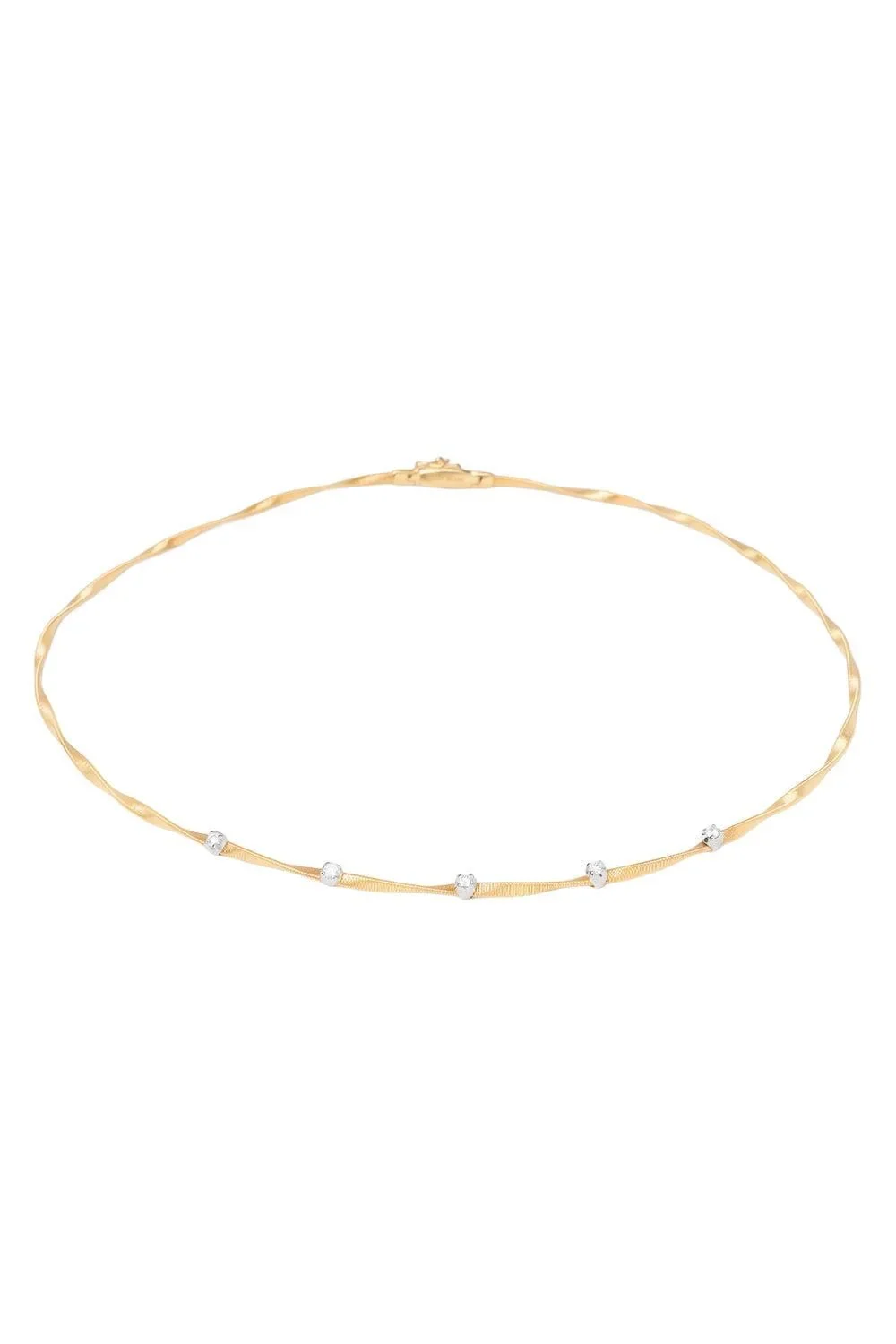 MARCO BICEGO Diamond Marrakech Twisted Coil Station Necklace
