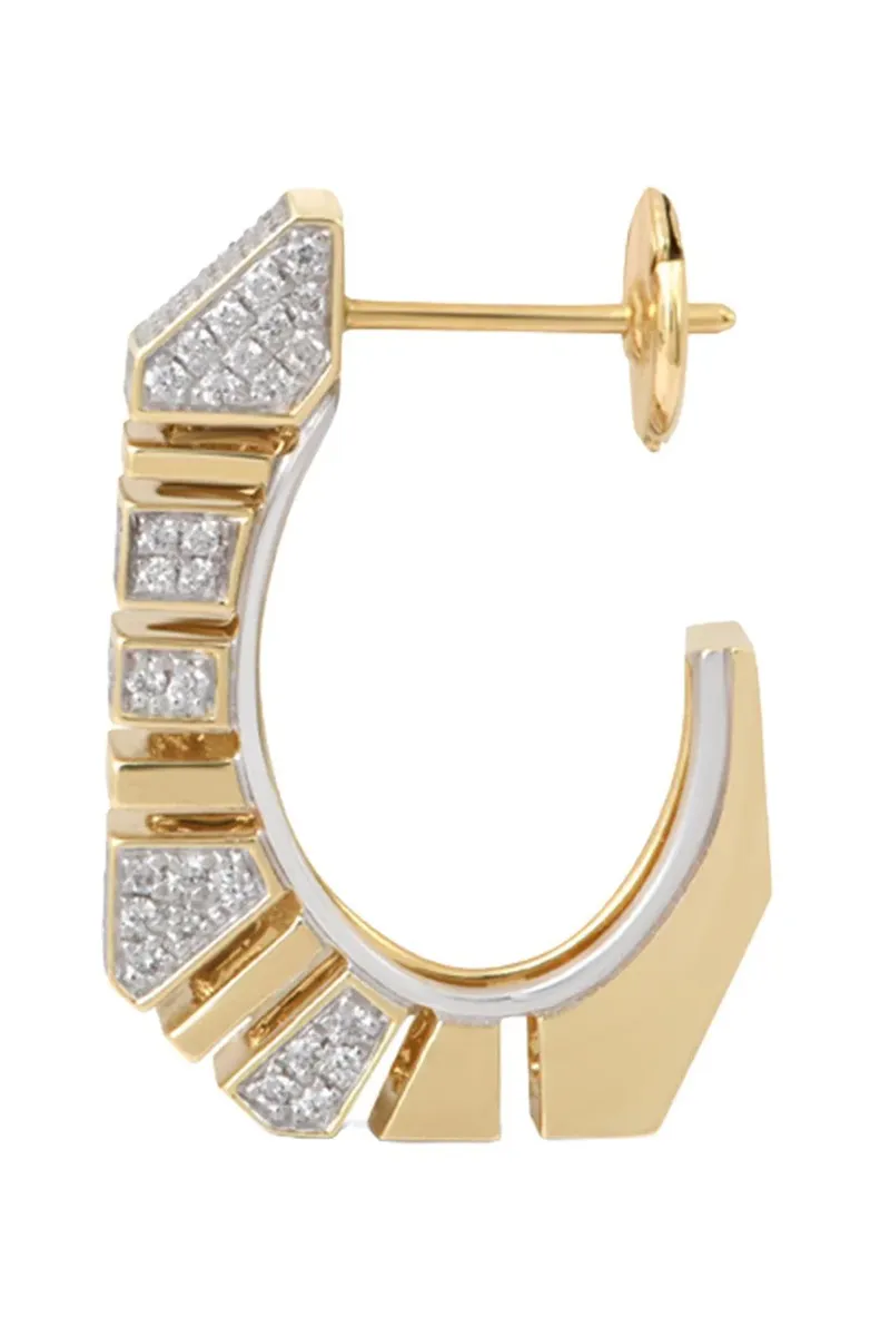 Rainbow K Diamond Pave Bold Earrings | Thumbnail 4