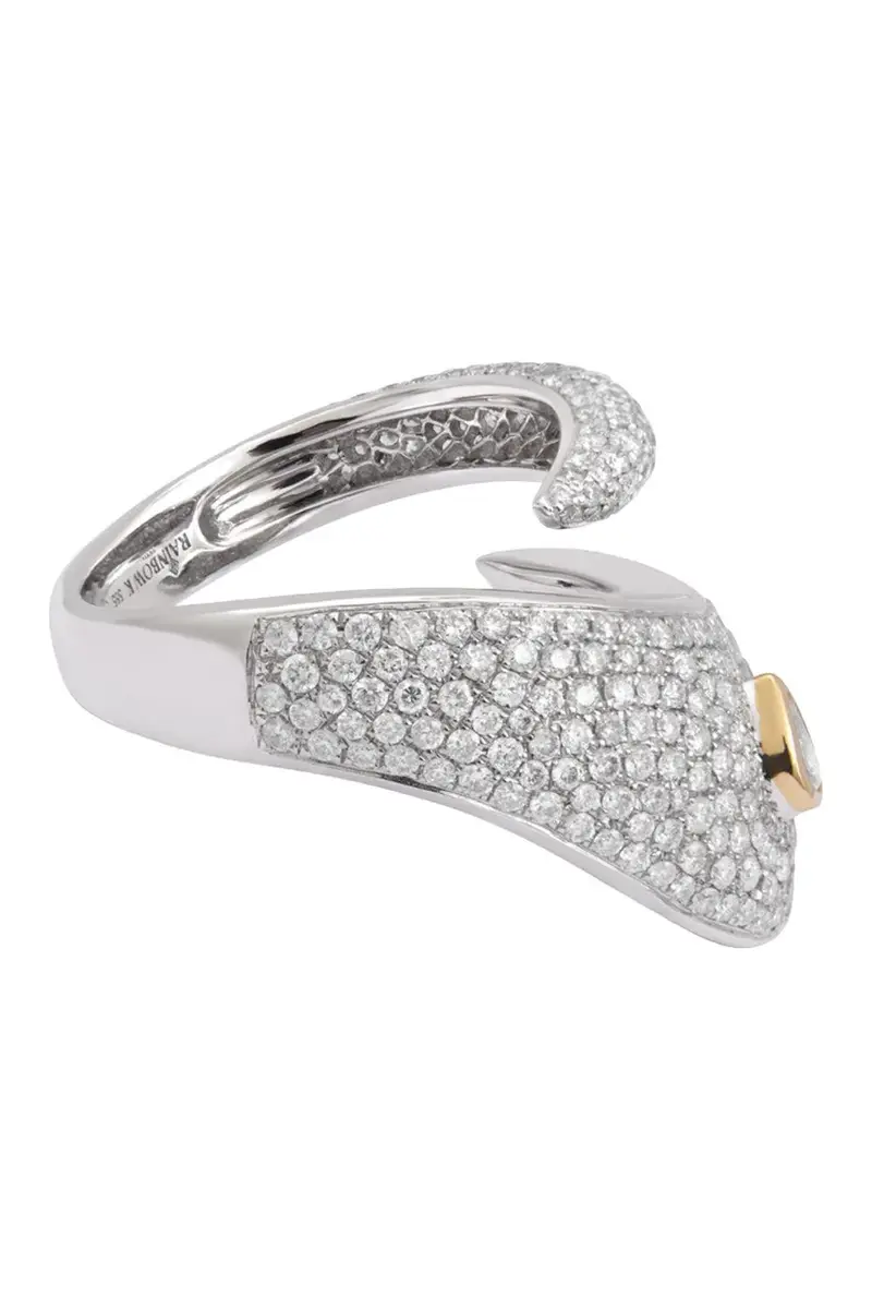 Rainbow K Diamond Pave Dune Ring | Thumbnail 3 Rainbow K Diamond Pave Dune Ring | Thumbnail 3