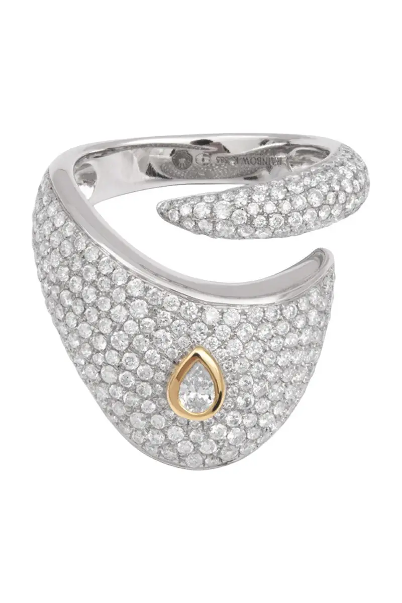 Rainbow K Diamond Pave Dune Ring | Image 1 Rainbow K Diamond Pave Dune Ring | Image 1