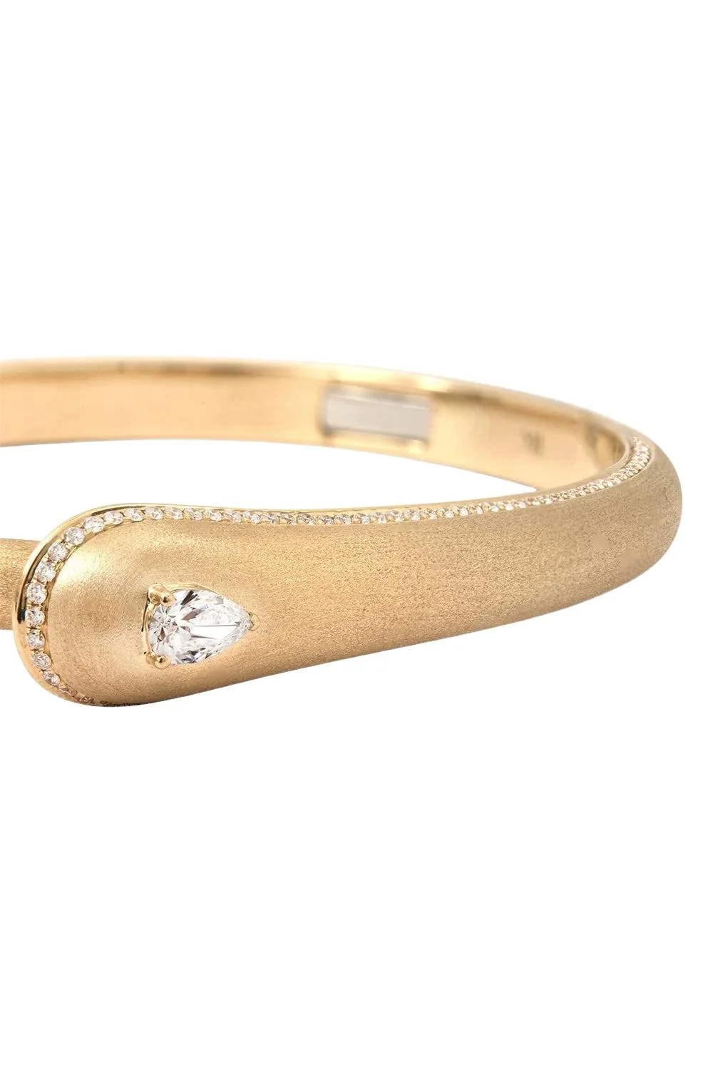 Diamond Pear Prestige Brush Bangle Bracelet Diamond Pear Prestige Brush Bangle Bracelet