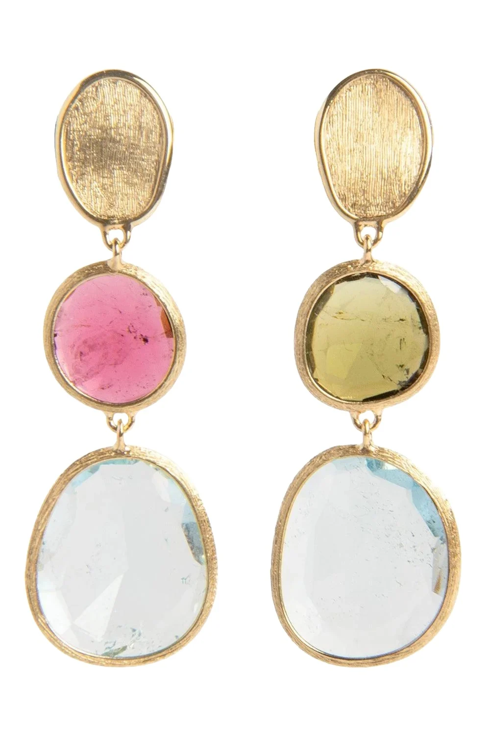 Multicolor Tourmaline Topaz Unico Drop Earrings Multicolor Tourmaline Topaz Unico Drop Earrings