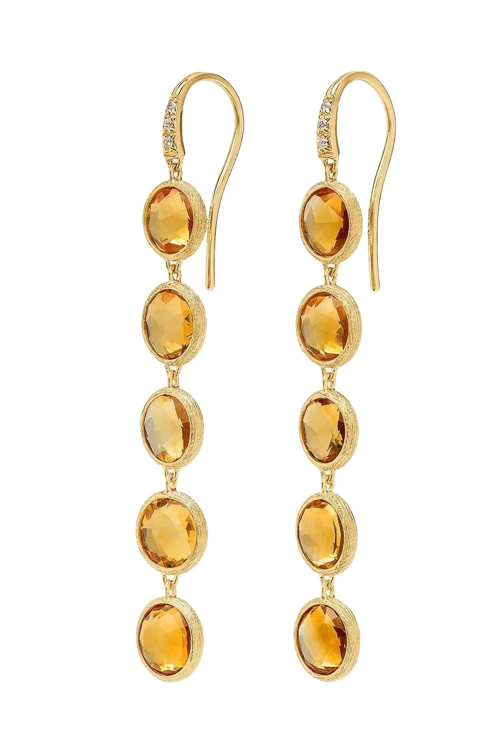 Yellow Quartz Diamond Drop Earrings Yellow Quartz Diamond Drop Earrings