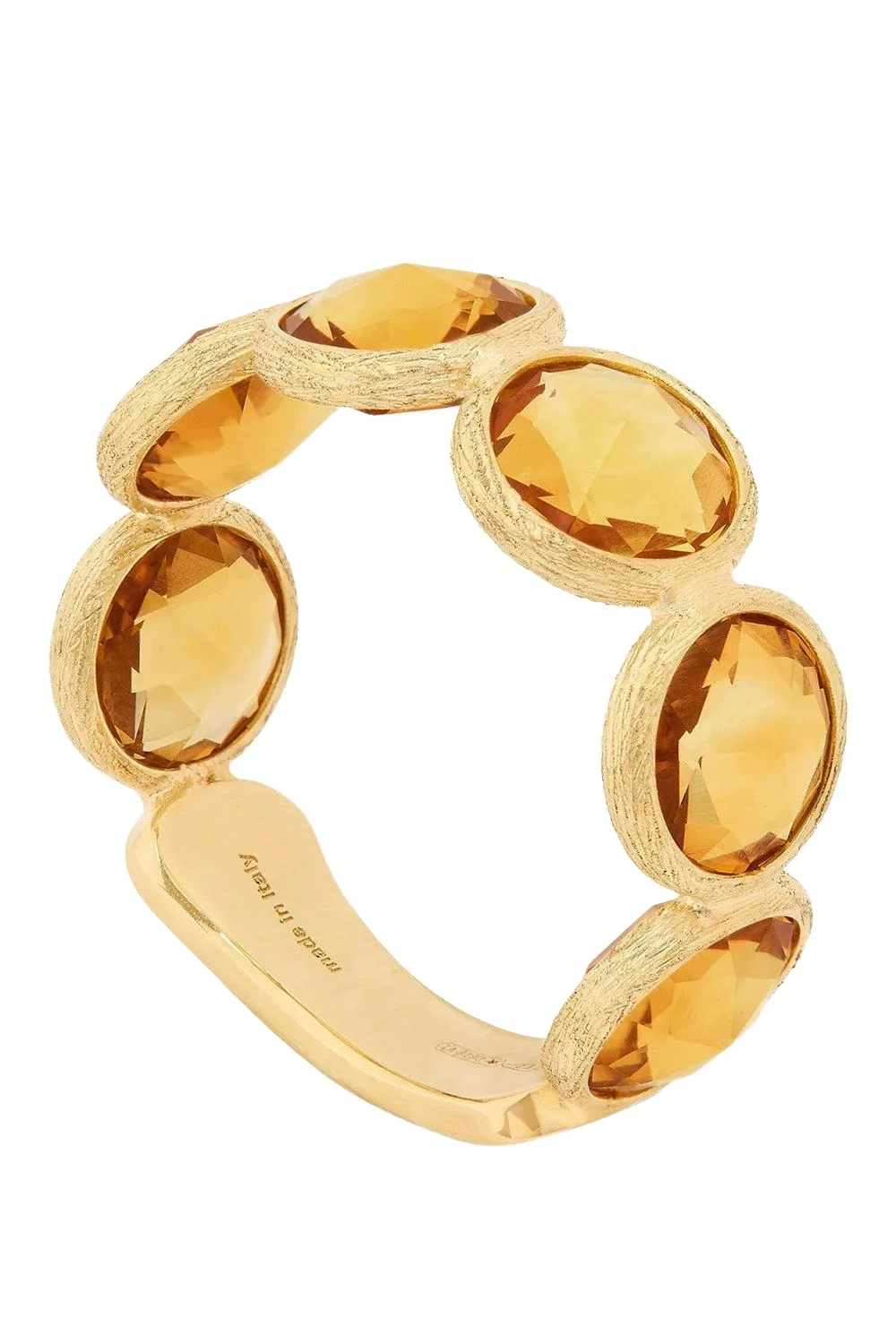 Yellow Quartz Jaipur Band Ring