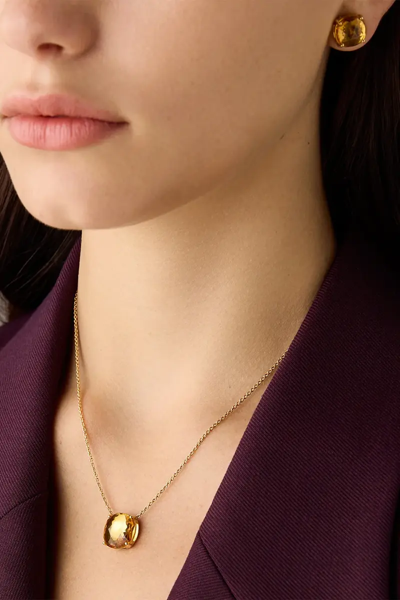 MARCO BICEGO Yellow Quartz Jaipur Cushion Pendant Necklace | Thumbnail 2 MARCO BICEGO Yellow Quartz Jaipur Cushion Pendant Necklace | Thumbnail 2