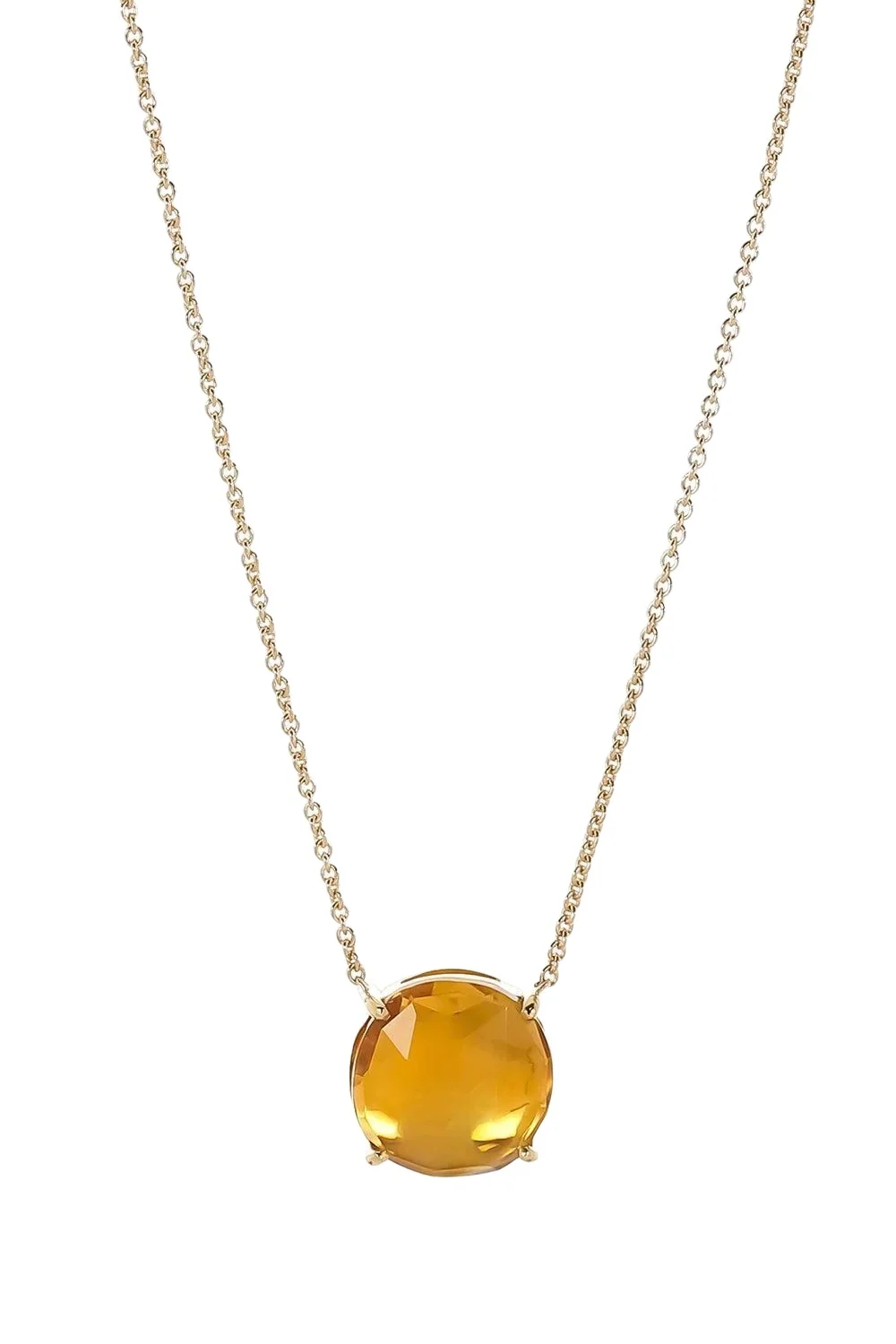 Yellow Quartz Jaipur Cushion Pendant Necklace Yellow Quartz Jaipur Cushion Pendant Necklace