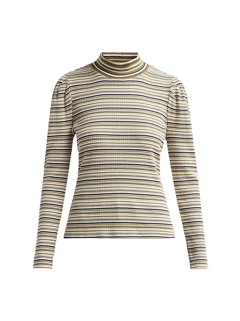 Ramy Brook Women's Yvonne Striped Knit Top - Bone Stripe | Image 1 Ramy Brook Women's Yvonne Striped Knit Top - Bone Stripe | Image 1