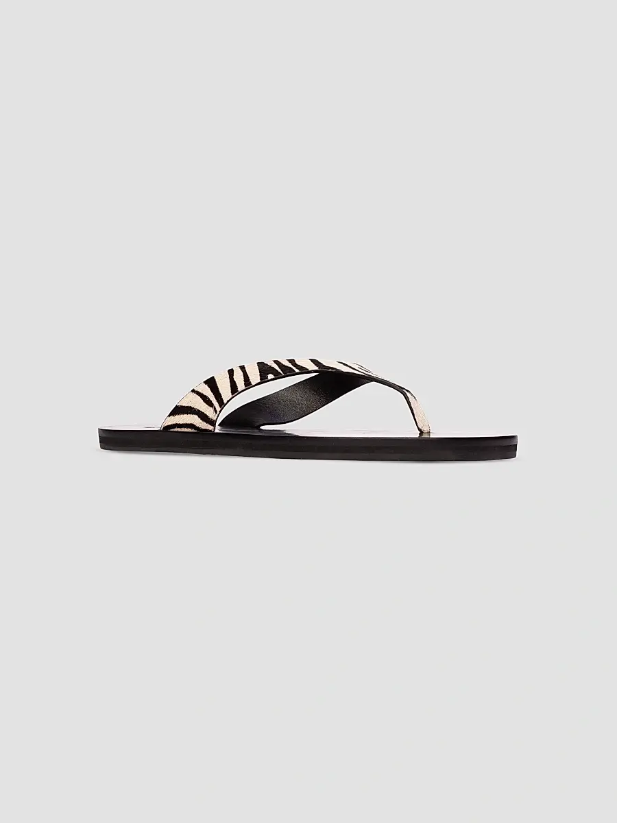 Black Suede Studio Women's Bae Pony Hair Sandals | Thumbnail 2 Black Suede Studio Women's Bae Pony Hair Sandals | Thumbnail 2