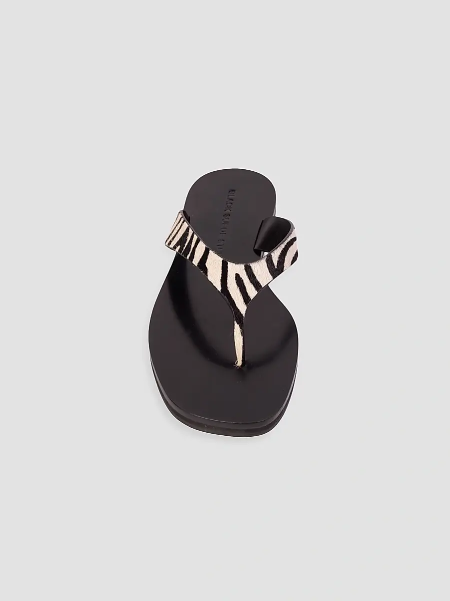 Black Suede Studio Women's Bae Pony Hair Sandals | Thumbnail 4 Black Suede Studio Women's Bae Pony Hair Sandals | Thumbnail 4