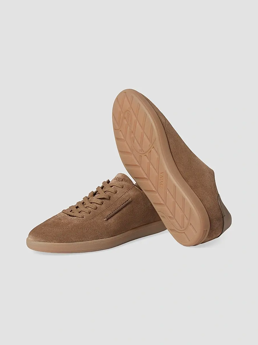 Zegna Men's 232 Suede Sneakers | Thumbnail 3