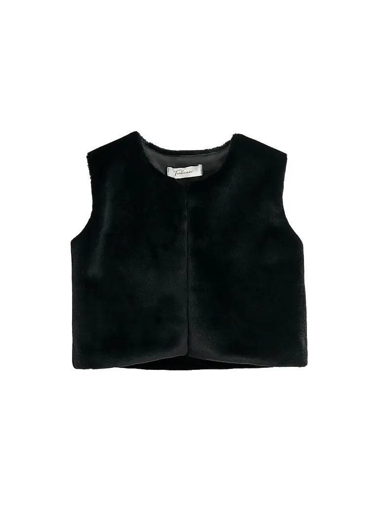 Tulleen Baby Girl's Plush Vest - Black 24 Months | Image 1 Tulleen Baby Girl's Plush Vest - Black 24 Months | Image 1