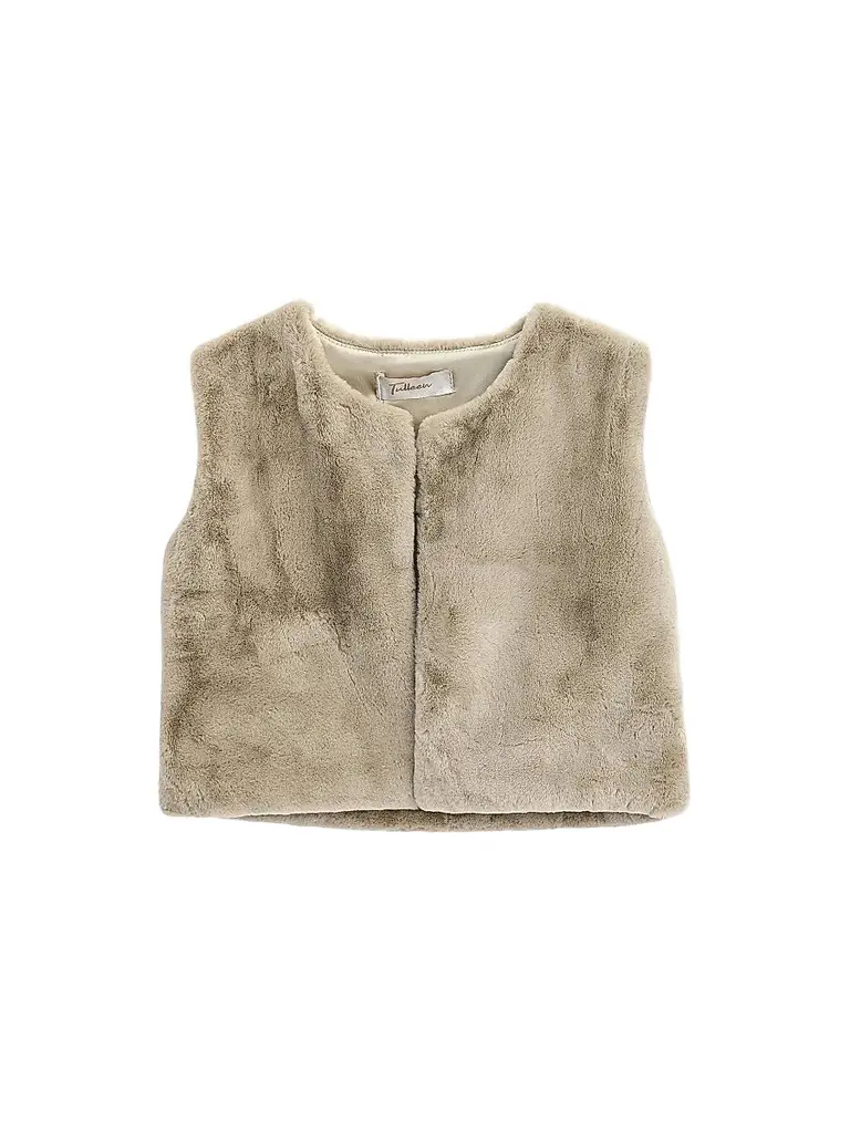 Tulleen Baby Girl's Plush Vest - Khaki 24 Months | Image 1 Tulleen Baby Girl's Plush Vest - Khaki 24 Months | Image 1