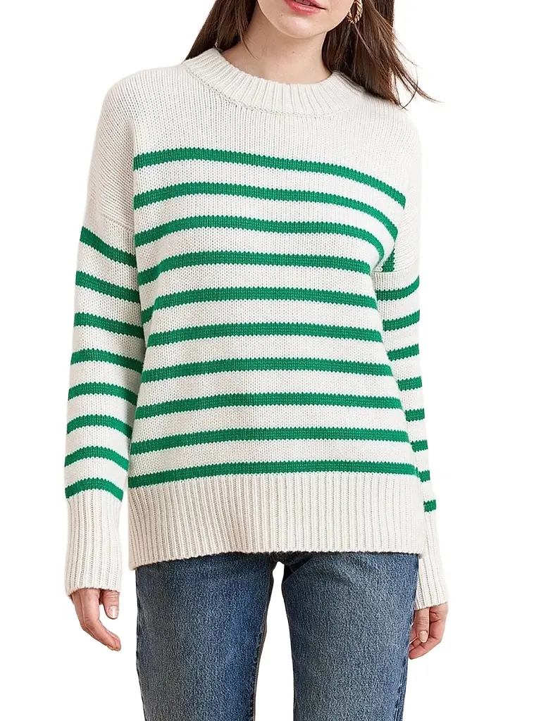La Ligne Women's Marin Sweater - Cream Kelly Green | Image 1 La Ligne Women's Marin Sweater - Cream Kelly Green | Image 1