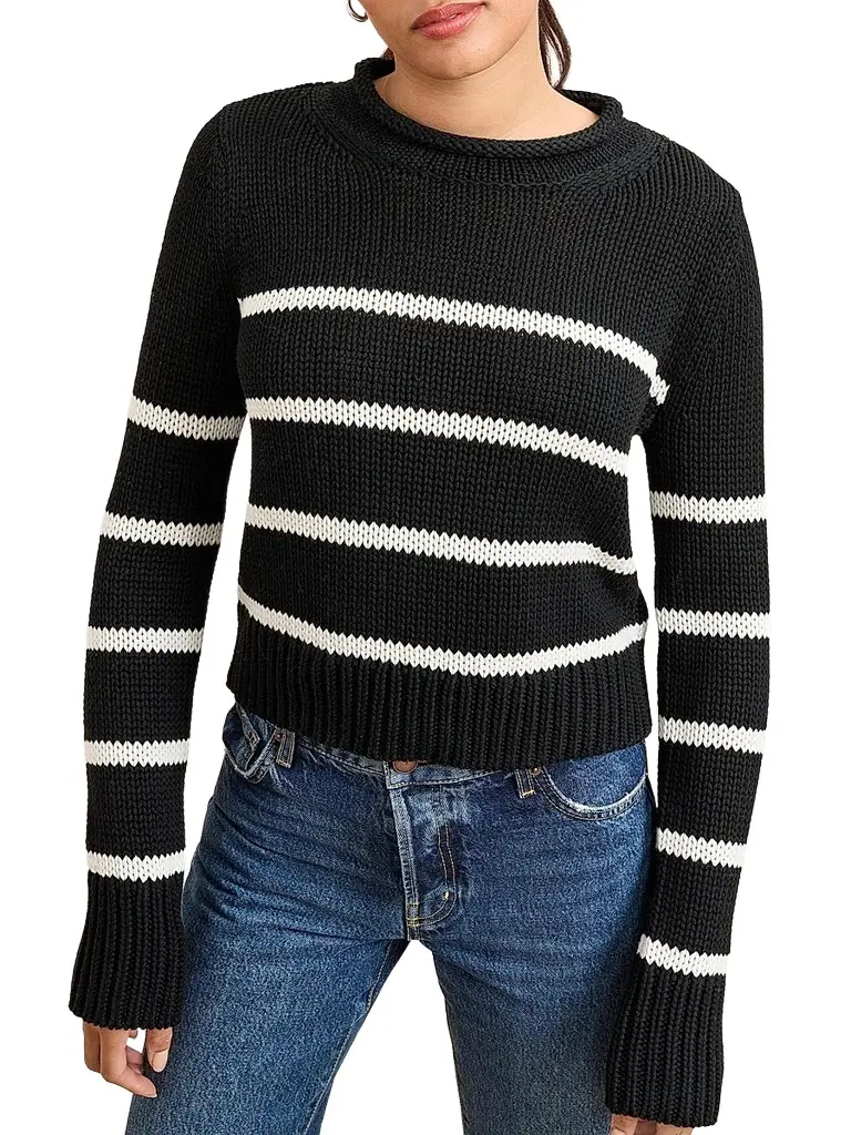 La Ligne Women's Mini Marina Sweater - Black Cream - Size XL | Image 1 La Ligne Women's Mini Marina Sweater - Black Cream - Size XL | Image 1