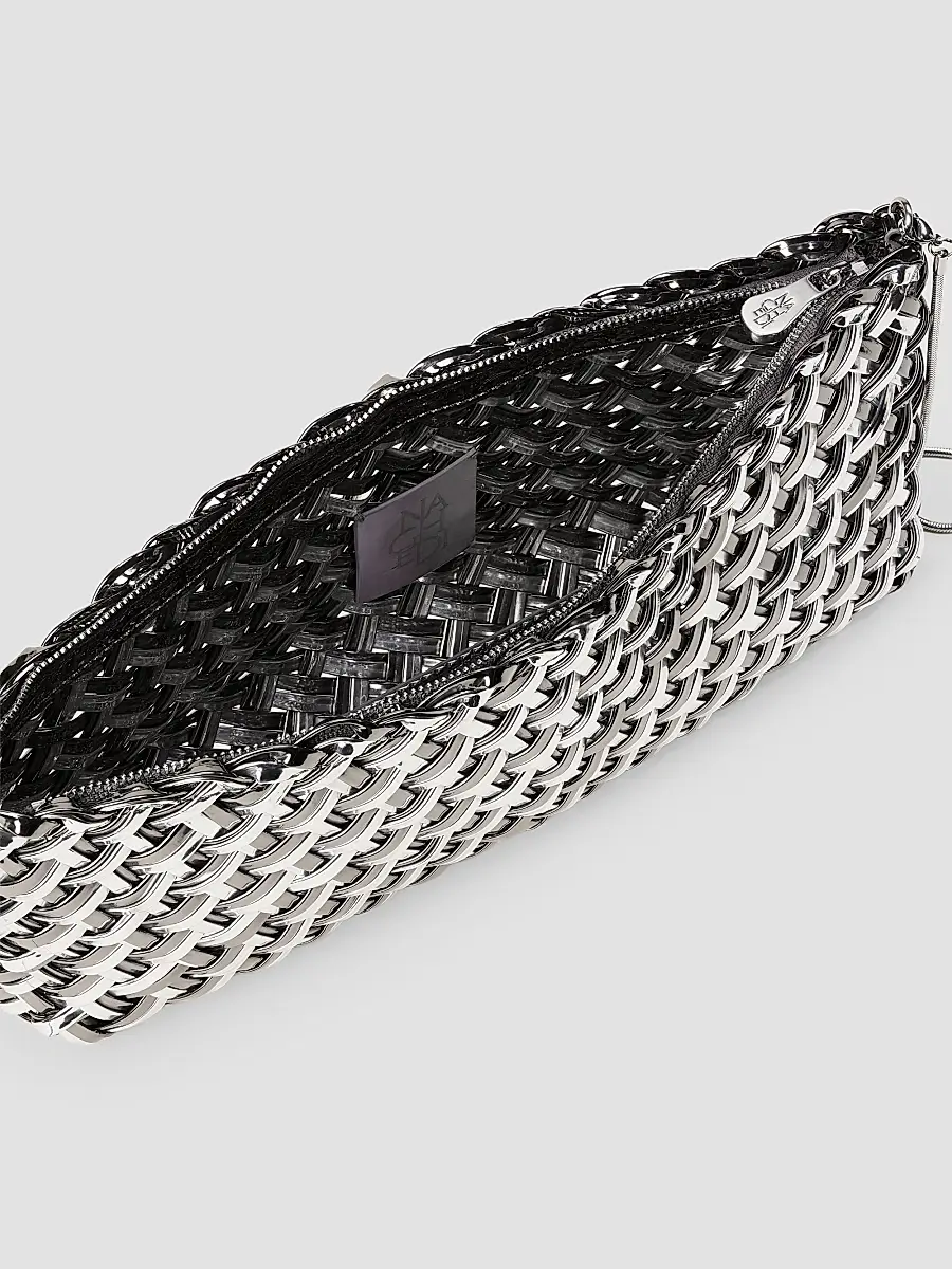 Naghedi Women's Gala Double Weave Metallic Clutch Bag | Thumbnail 5 Naghedi Women's Gala Double Weave Metallic Clutch Bag | Thumbnail 5