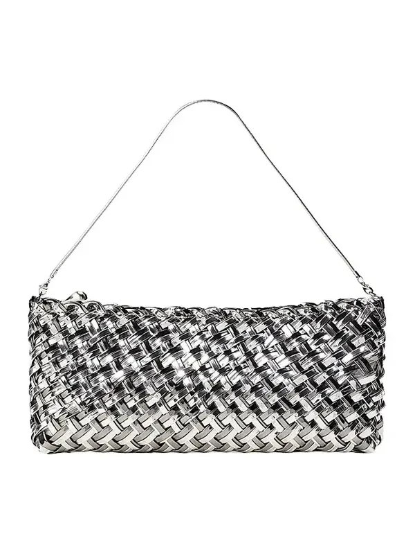Women's Gala Double Weave Metallic Clutch Bag