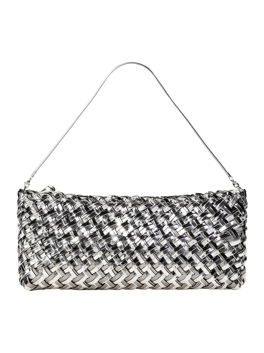Women's Gala Double Weave Metallic Clutch Bag Women's Gala Double Weave Metallic Clutch Bag