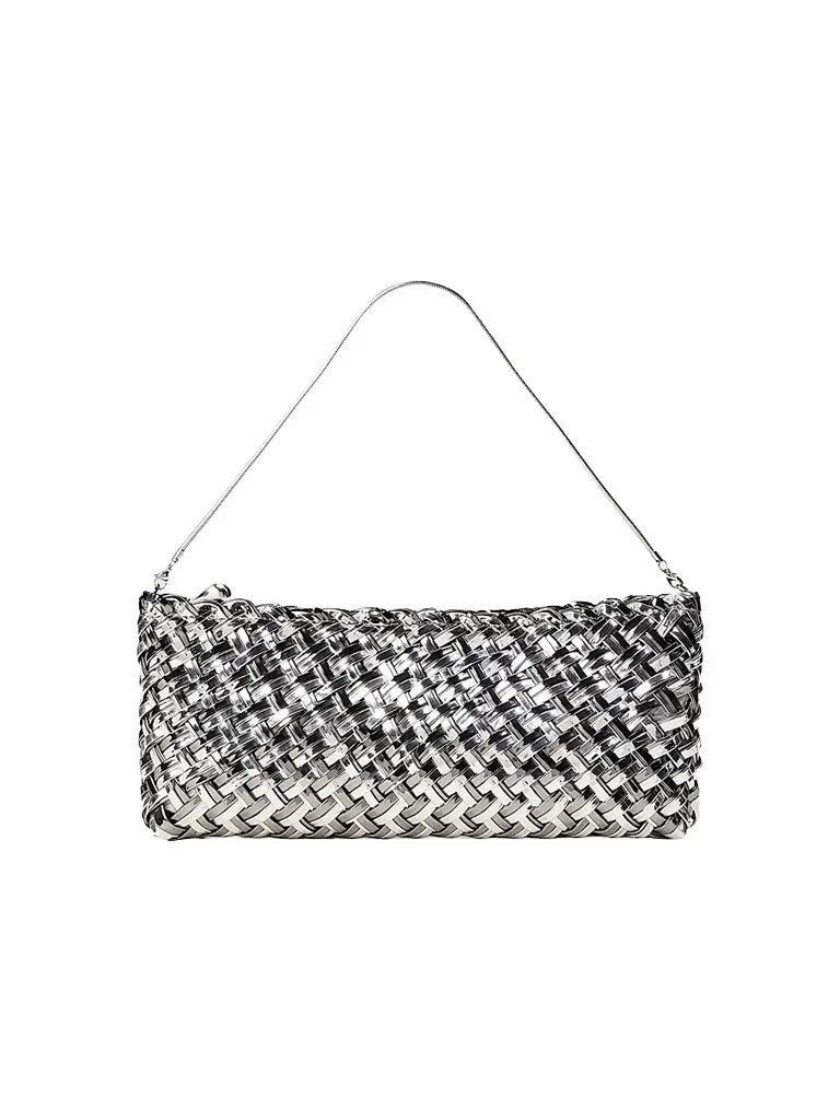 Naghedi Women's Gala Double Weave Metallic Clutch Bag | Image 1 Naghedi Women's Gala Double Weave Metallic Clutch Bag | Image 1