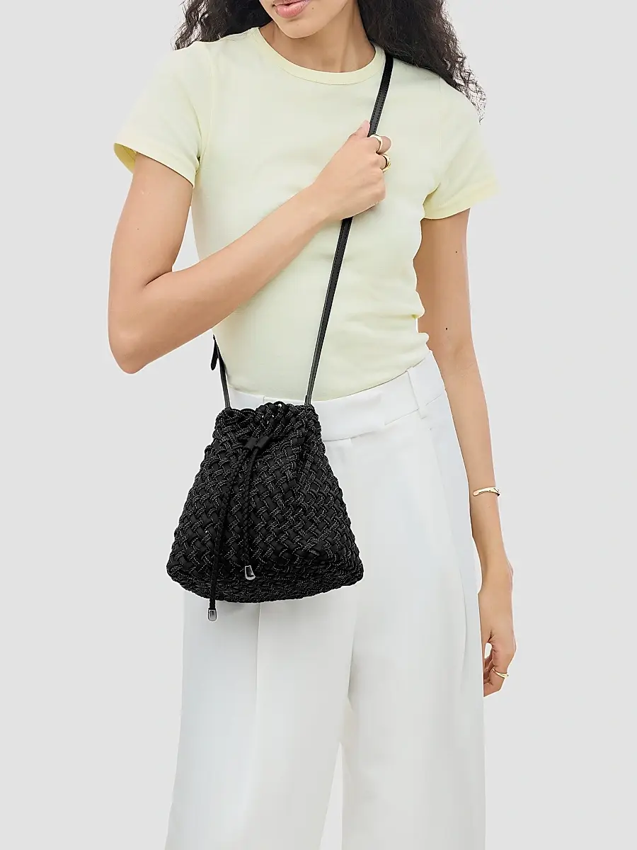 Naghedi Women's Gramercy Double Weave Bucket Bag | Thumbnail 3 Naghedi Women's Gramercy Double Weave Bucket Bag | Thumbnail 3