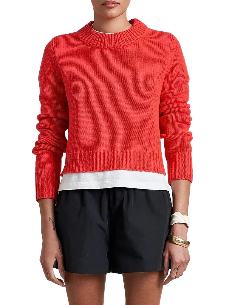 La Ligne Women's Mini Marin Sweater - Coral | Image 1 La Ligne Women's Mini Marin Sweater - Coral | Image 1