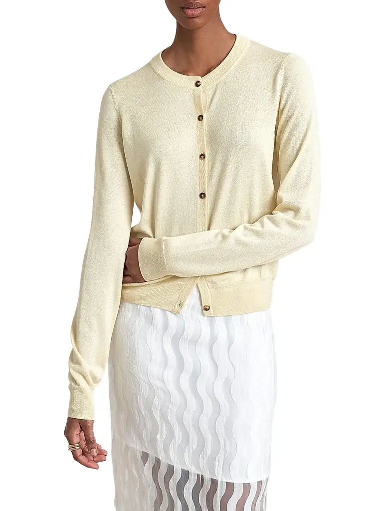 La Ligne Women's Ben Cardigan - Butter | Image 1 La Ligne Women's Ben Cardigan - Butter | Image 1