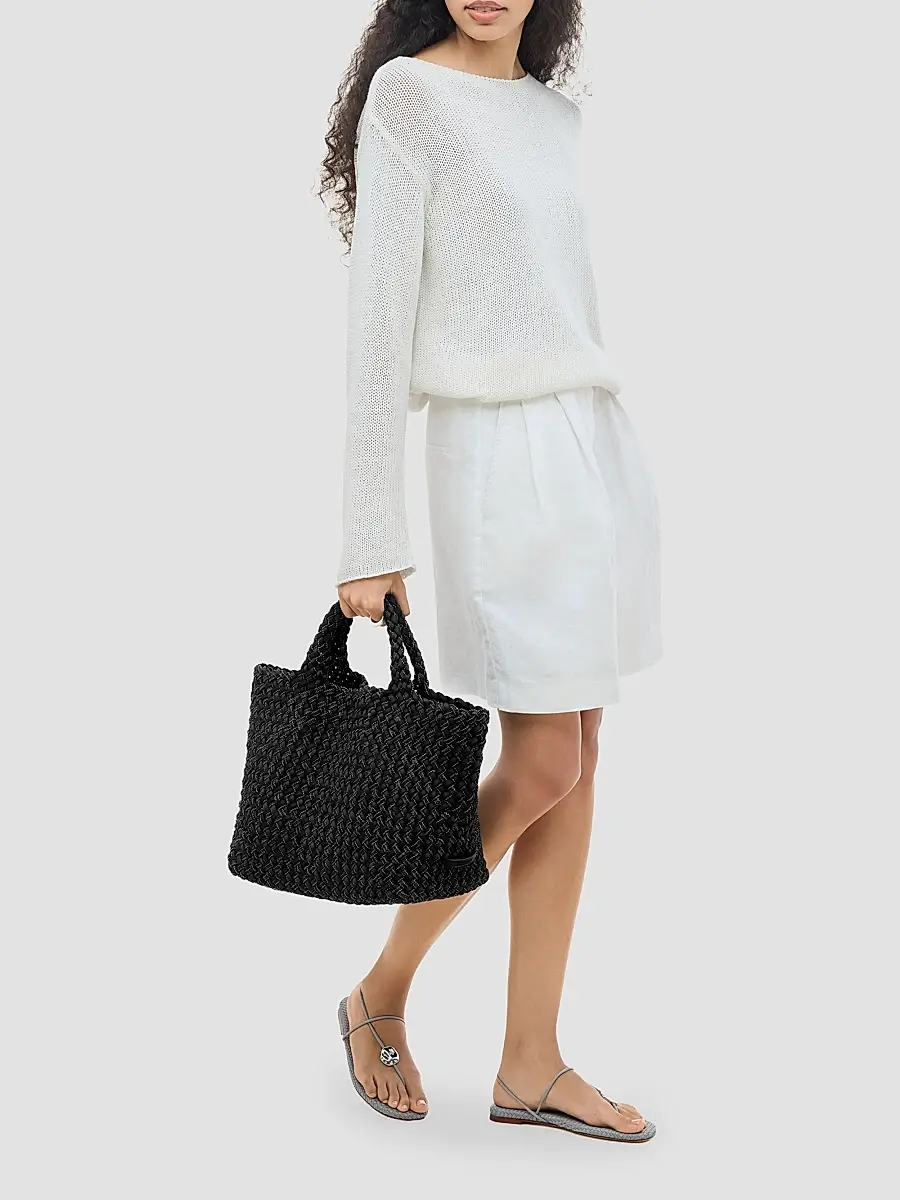 Naghedi Women's St. Barths Medium Double Weave Tote Bag | Thumbnail 2 Naghedi Women's St. Barths Medium Double Weave Tote Bag | Thumbnail 2