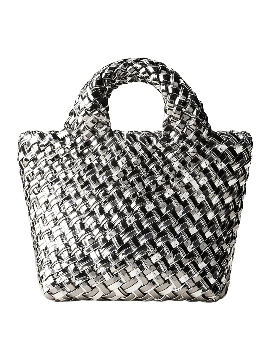 Women's St. Barths Petit Double Weave Metallic Top Handle Bag Women's St. Barths Petit Double Weave Metallic Top Handle Bag