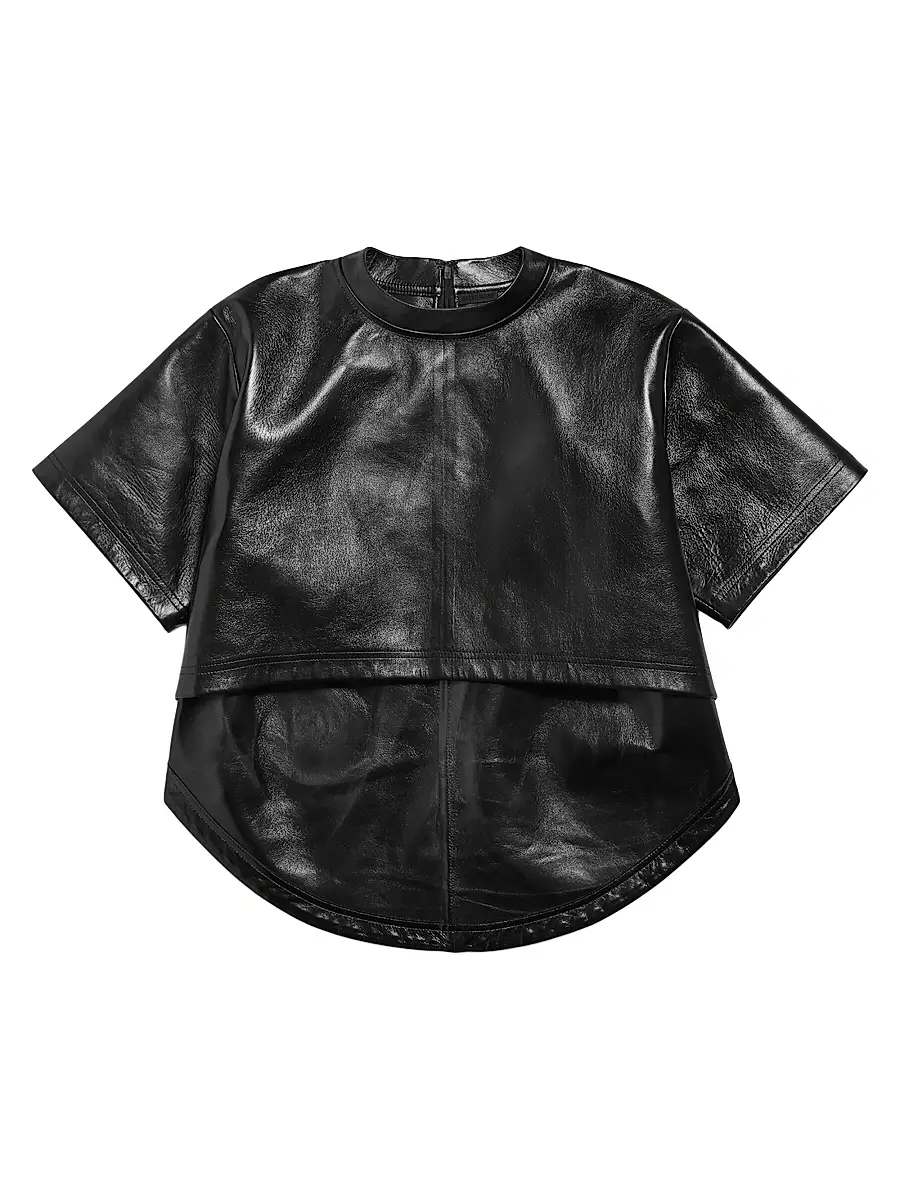 Balenciaga Women's Train Cropped T-Shirt - Black | Image 1 Balenciaga Women's Train Cropped T-Shirt - Black | Image 1
