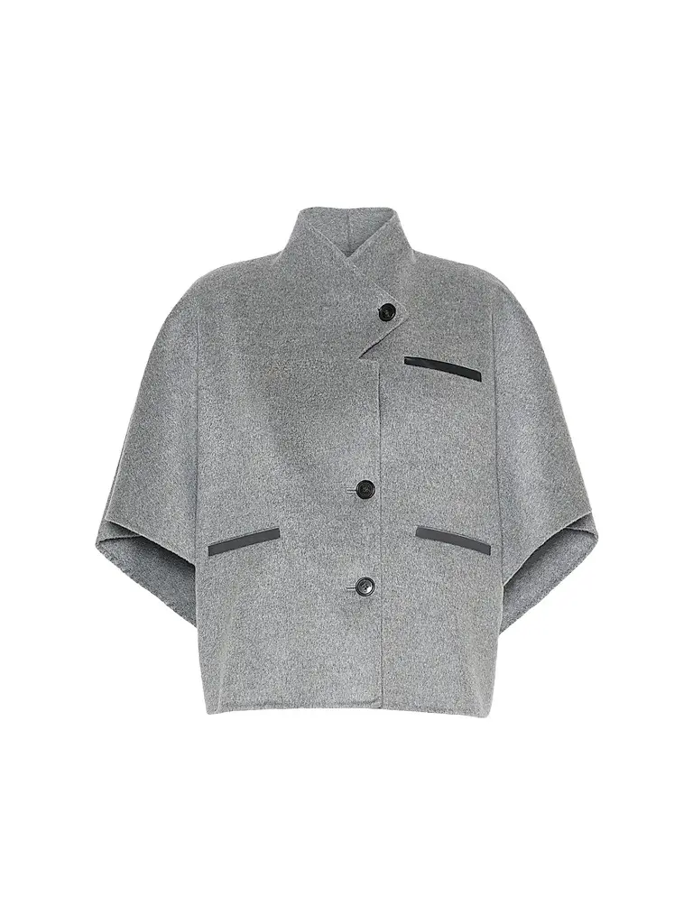 Max Mara Women's Lightweight Cashmere Cape - Medium Grey - Size Medium | Image 1 Max Mara Women's Lightweight Cashmere Cape - Medium Grey - Size Medium | Image 1