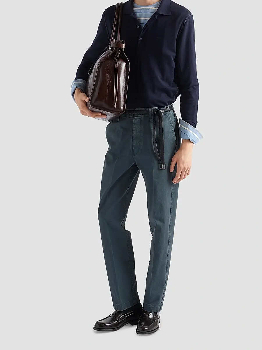 Prada Men's Men's Brushed Leather Loafers | Thumbnail 6 Prada Men's Men's Brushed Leather Loafers | Thumbnail 6