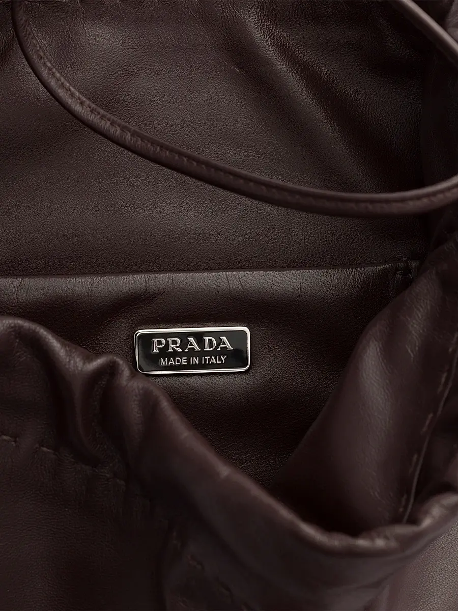 Prada Women's Wish Nappa Leather Pouch | Thumbnail 4 Prada Women's Wish Nappa Leather Pouch | Thumbnail 4