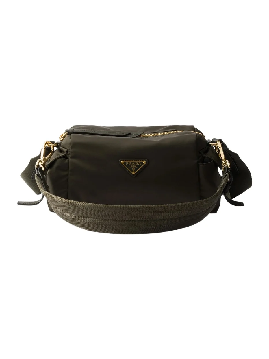 Women's Explore Small Re-Nylon and Leather Shoulder Bag Women's Explore Small Re-Nylon and Leather Shoulder Bag