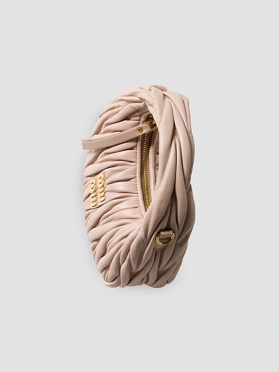 Miu Miu Women's Wander Matelassé Nappa Leather Hobo Mini-Bag | Thumbnail 6 Miu Miu Women's Wander Matelassé Nappa Leather Hobo Mini-Bag | Thumbnail 6