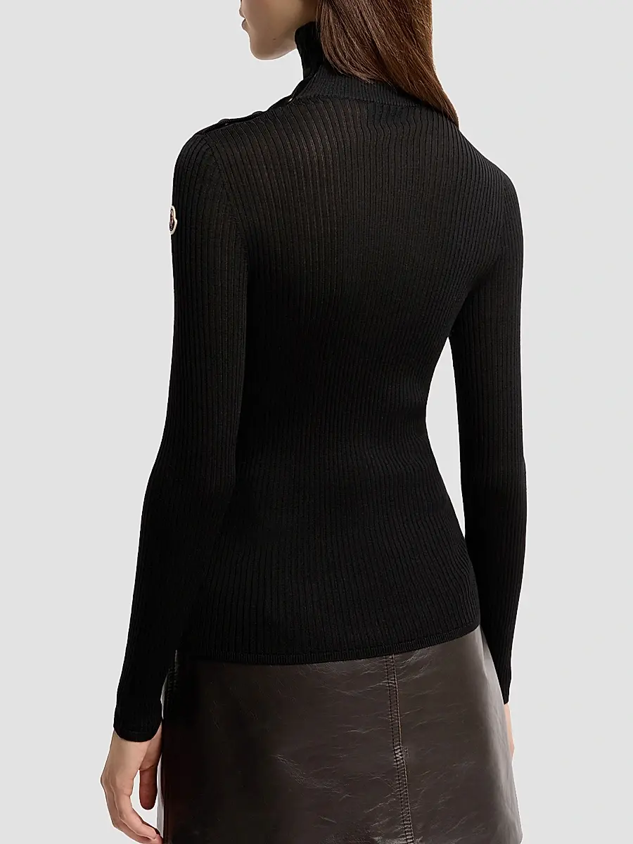 Moncler Women's Sweater in Wool | Thumbnail 3 Moncler Women's Sweater in Wool | Thumbnail 3